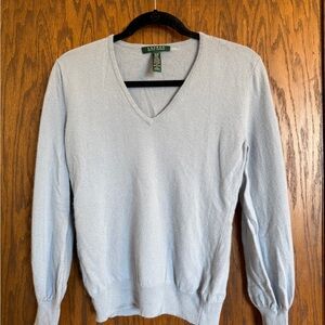 Ralph Lauren Light Blue V-Neck Sweater